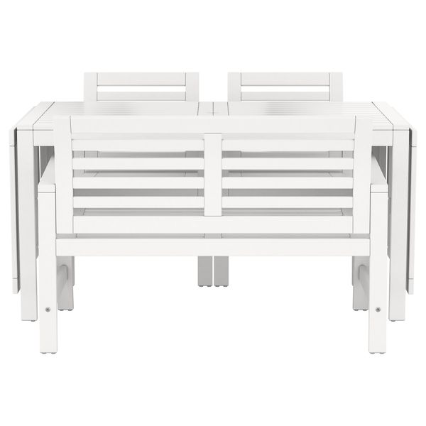Стол + 2 кресла + скамья, для сада ЭПЛАРО, белый - фото 1