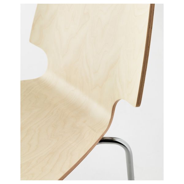 Стул ВИЛЬМАР, березовый шпон, хромированный - фото 2