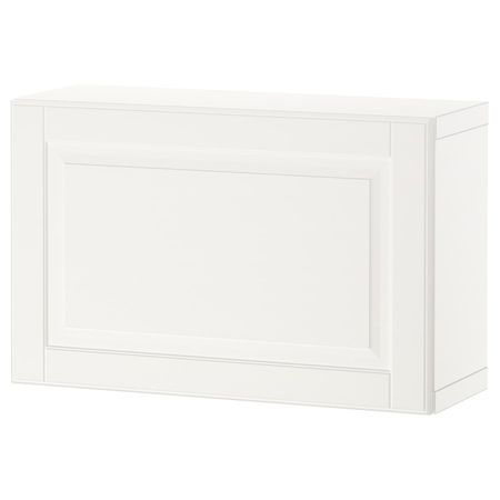 Стеллаж с дверью, белый/Смевикен белый 60x22x38 см IKEA BESTÅ БЕСТО 994.412.31