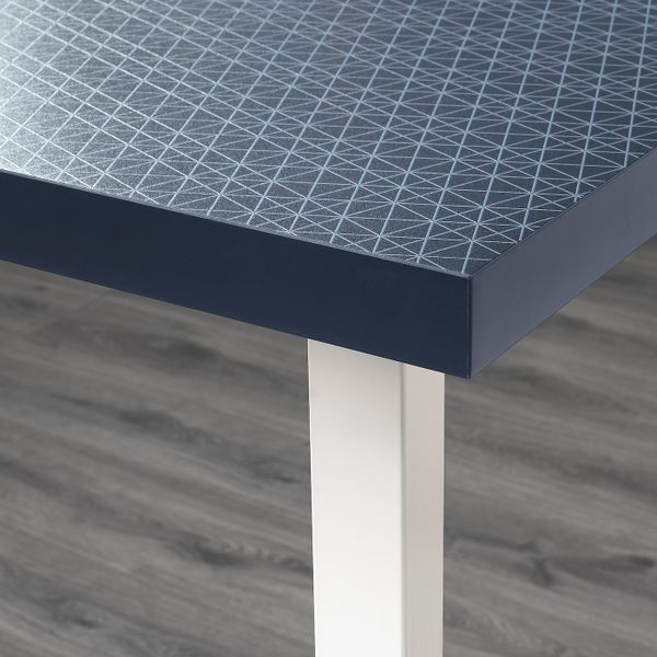 Стол, геометрический синий, белый 120x60 см IKEA ЛИННМОН / ГОДВИН 392.792.56 - схема-чертеж с размерами