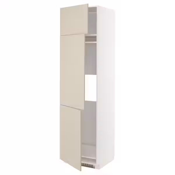 METOD Высокий шкаф д/холод/мороз/3 дверцы - фото 1