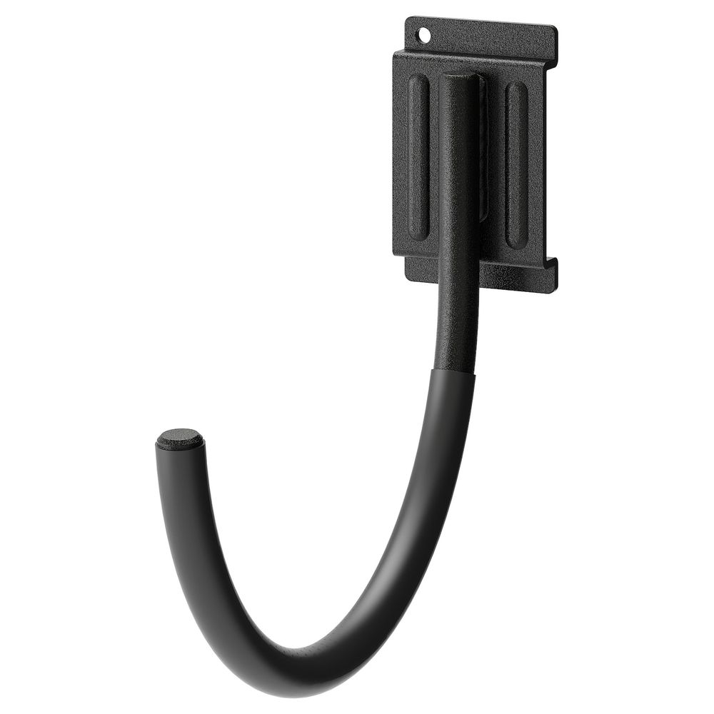 Крючок, для/помещения/улицы, черный, 17 см IKEA БРАНДУР 704.026.35 - фото 1