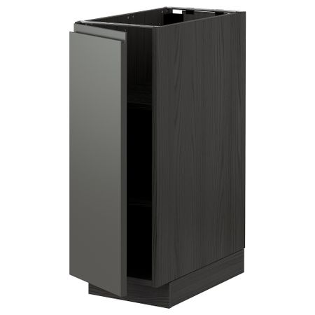 Напольный шкаф с полками, черный/Воксторп темно-серый 30x60 см IKEA МЕТОД 493.098.42