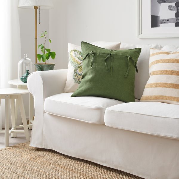 Чехол на подушку, зеленый 50x50 см IKEA АЙНА 704.556.00 - фото 3