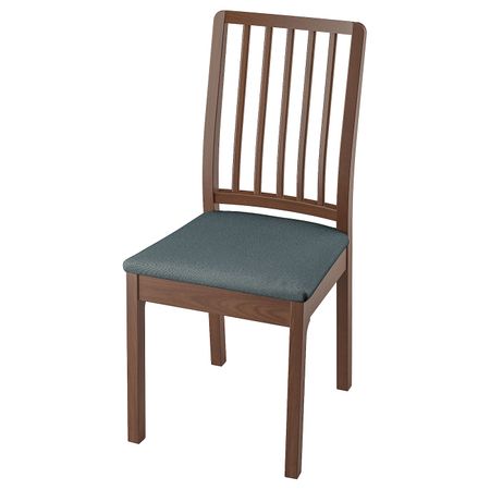 Стул, коричневый/Идекулла синий IKEA EKEDALEN ЭКЕДАЛЕН 493.179.84