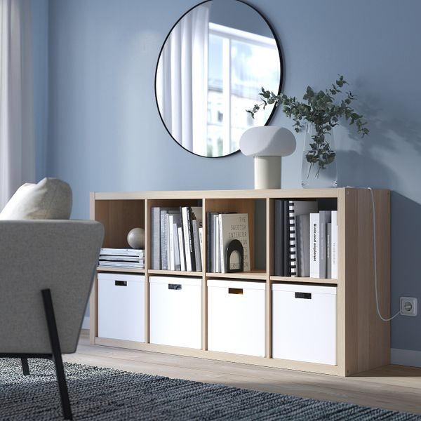 Стеллаж, под беленый дуб 77x147 см IKEA KALLAX КАЛЛАКС 003.147.36 - фото 2