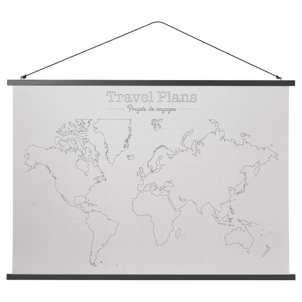 Постер с подвесом, Планы путешествий, 100x70 см IKEA ПОЛЬХУЛЬТ 004.544.30 - фото 1