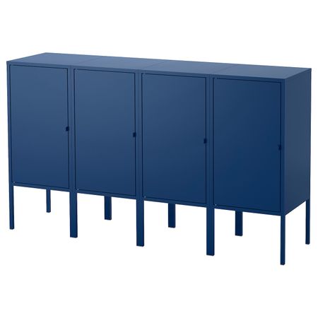 Комбинация для хранения, темно-синий 140x82 см IKEA ЛИКСГУЛЬТ 192.488.69