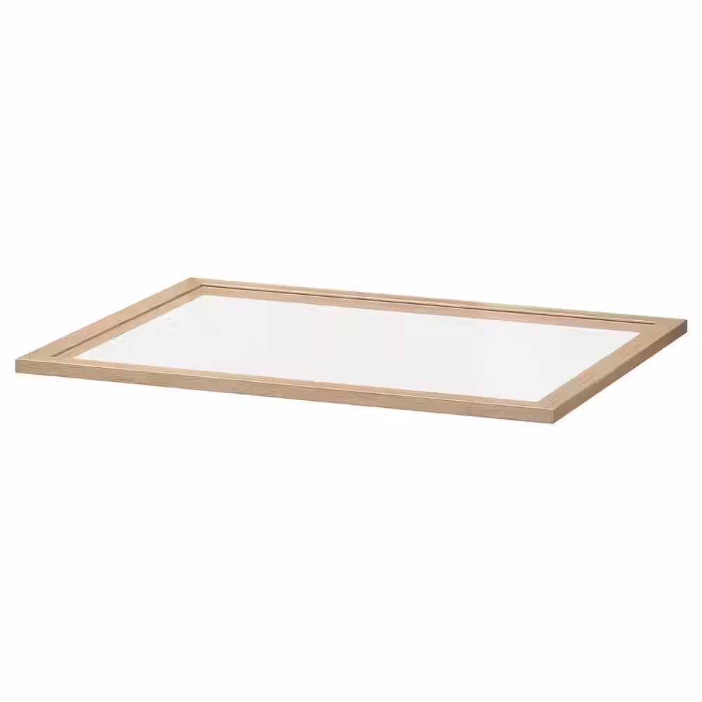 KOMPLEMENT Полка стеклянная - под беленый дуб 75x58 см - фото 1
