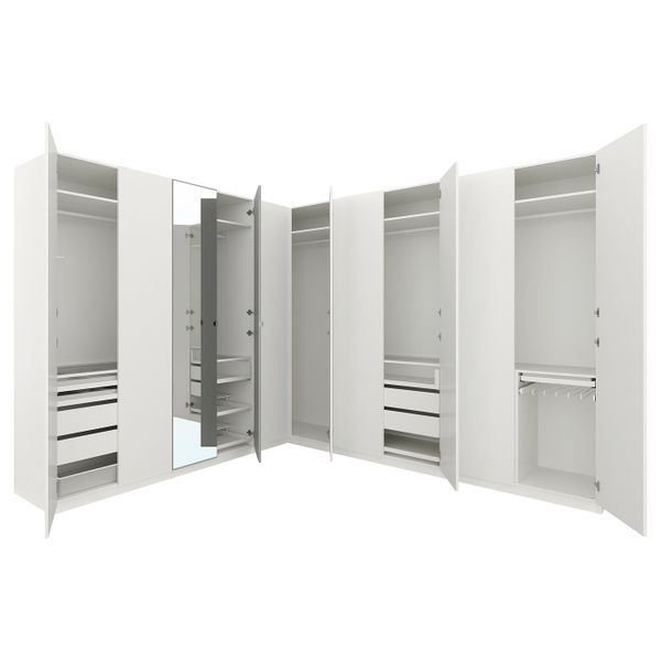 Гардероб угловой, белый, Форсанд Викедаль, 310/310x236 см IKEA ПАКС 892.657.04 - фото 1