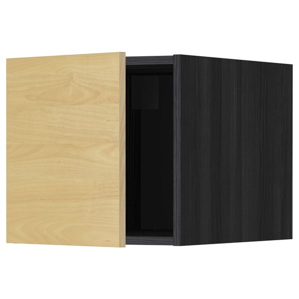 Верхний шкаф МЕТОД, черный, Тингсрид береза (40x40 см) - схема-чертеж с размерами