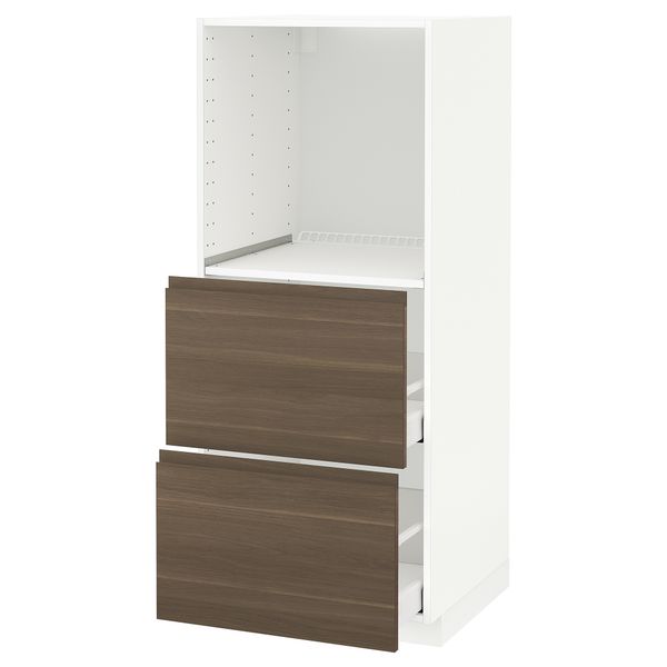 Высокий шкаф с 2 ящиками для духовки, 60x60x140 cm IKEA METOD МЕТОД, MAXIMERA МАКСИМЕРА 291.163.40 - фото 2