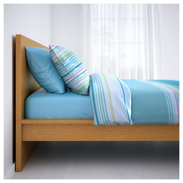 Каркас кровати, высокий МАЛЬМ, дубовый шпон, Лурой - фото 2