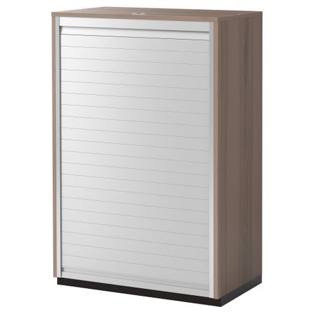 Шкаф с дверью-шторой ГАЛАНТ, серый (80x120 см)
