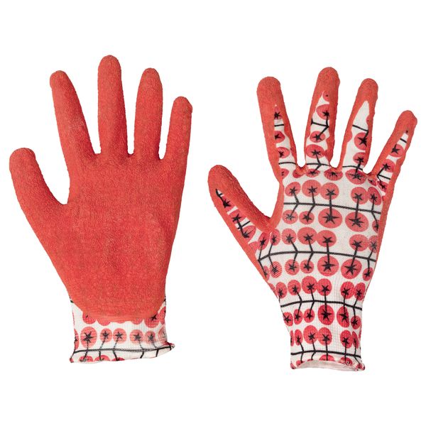 Садовые перчатки КРИДНЕЙЛИКА, красный (S/M) - схема-чертеж с размерами