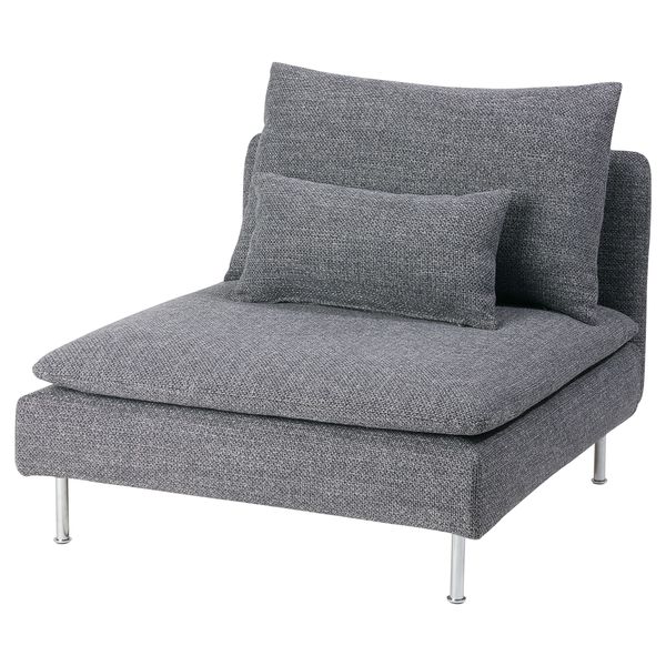 Чехол 1-местной секции, Lejde серый-черный IKEA SÖDERHAMN 204.402.20 - фото 3