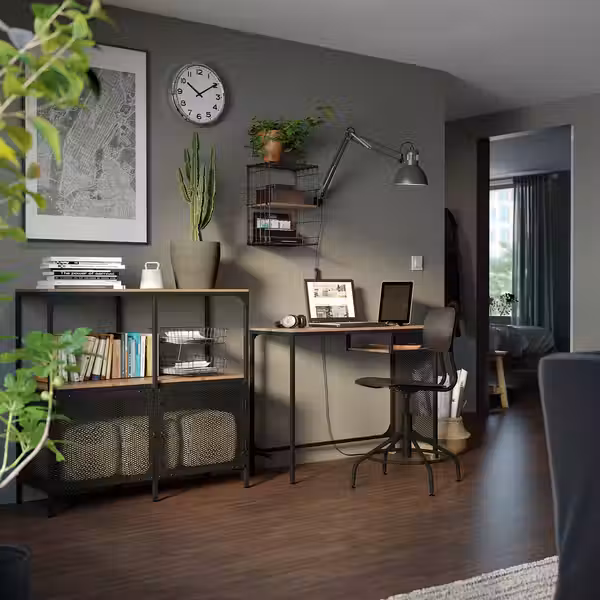 FJÄLLBO Стеллаж - чёрный 100x95 см - фото 3