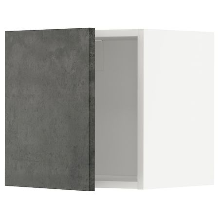 Навесной шкаф, белый/кальхюттан под темно-серый бетон 40x40 см IKEA METOD МЕТОД 794.413.07