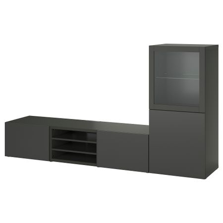 Комбинация для ТВ, стеклянные дверцы IKEA BESTÅ БЕСТО 595.078.89