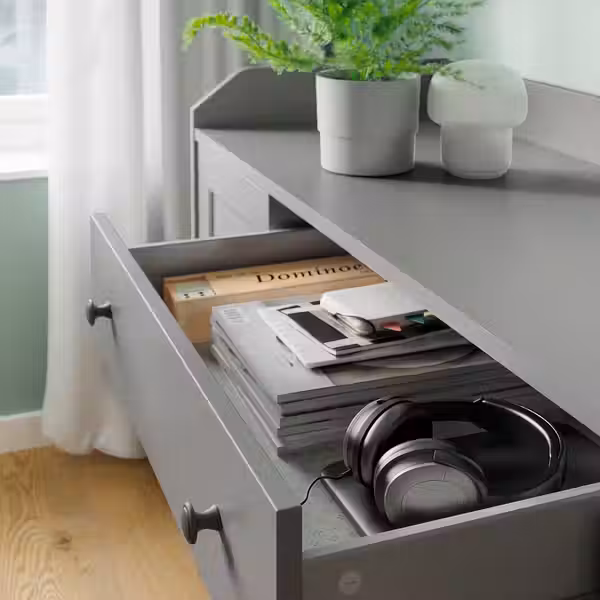 HAUGA Комбинация д/хранения - серый 279x46x199 см - фото 6