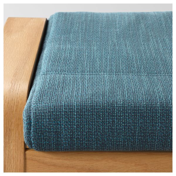 Табурет для ног ПОЭНГ, дубовый шпон, Хилларед темно-синий - фото 2