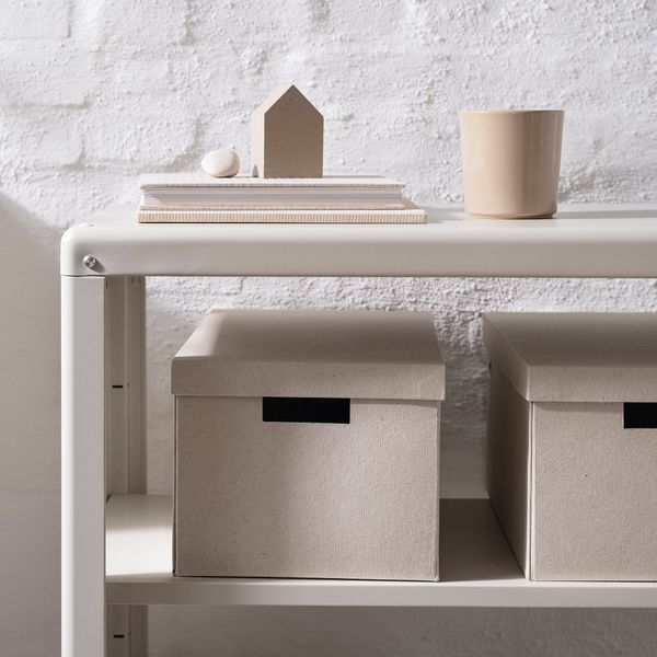 Коробка с крышкой, 25x35x20 см, естественный, бежевый IKEA RÅGODLING 405.658.03 - фото 7