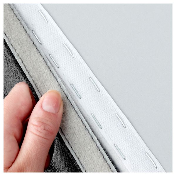 Секция дивана+отделение для хранения ВАЛЛЕНТУНА, Хилларед темно-серый - схема-чертеж с размерами