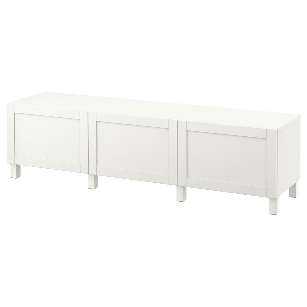 Комбинация для хранения с ящиками, 180x40x48 см, Hanviken белый IKEA BESTÅ БЕСТО 291.954.41 - фото 1