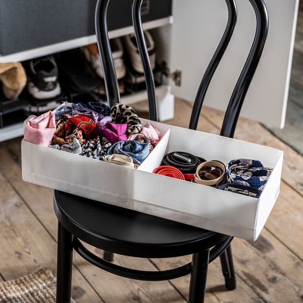 Ящик с отделениями, белый 20x51x10 см IKEA STUK СТУК 204.744.32 - фото 3