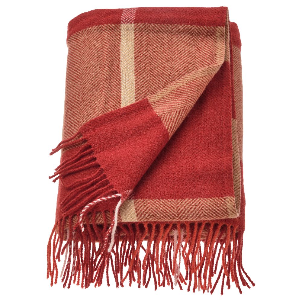 Плед, красный, 130x170 см IKEA MYRULL 005.634.86 - фото 1