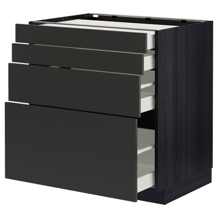 Напольный шкаф 4 фасада,4 ящика IKEA METOD МЕТОД, MAXIMERA МАКСИМЕРА 094.981.75
