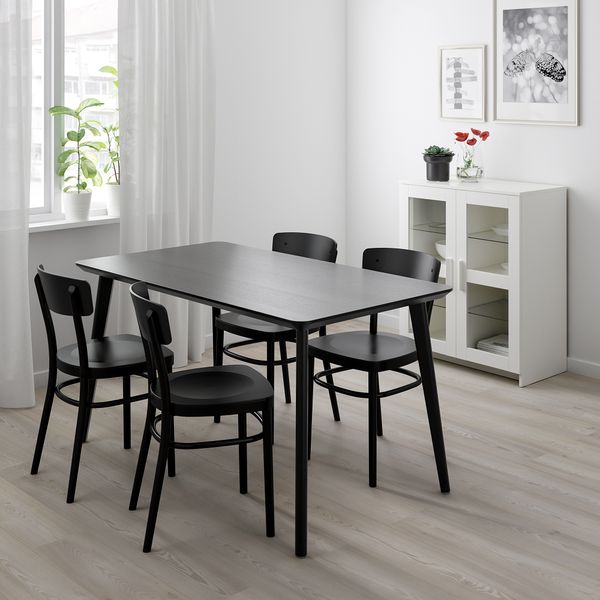 Стол и 4 стула, 140x78 cm IKEA IDOLF, LISABO ЛИСАБО 192.521.87 - фото 3