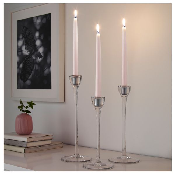 Неароматическая свеча КЛОКХЕТ, светло-розовый (25 см) - схема-чертеж с размерами