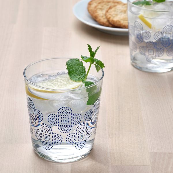 Стакан, стекло/с рисунком 30 сл IKEA VATTENDANS ВАТТЕНДАНС 504.980.83 - схема-чертеж с размерами