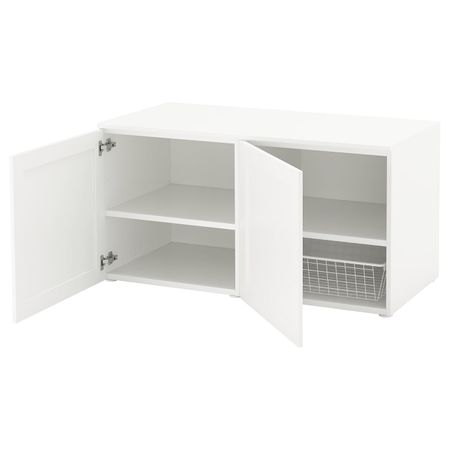 Скамья с ящиком, белый/Саннидаль белый 120x57x63 см IKEA OPPHUS ОПХУС 492.520.77
