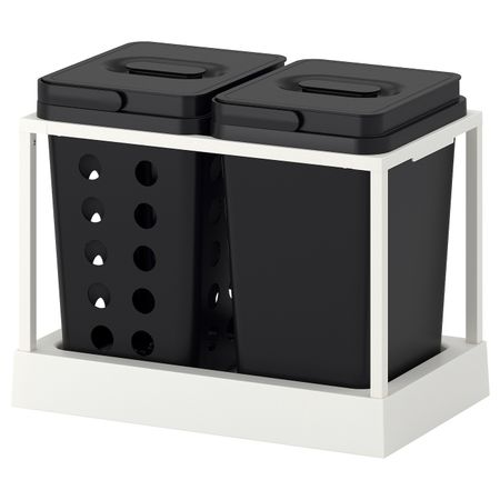 Контейнеры для/мусора,в кухонный шкаф, 26 см 22 л IKEA ВАРЬЕРА / УТРУСТА 492.827.91