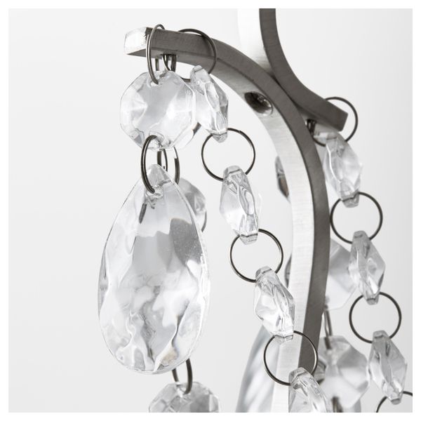 Канделябр, 3-рожковый КРИСТАЛЛЕР, серебристый, стекло - фото 2