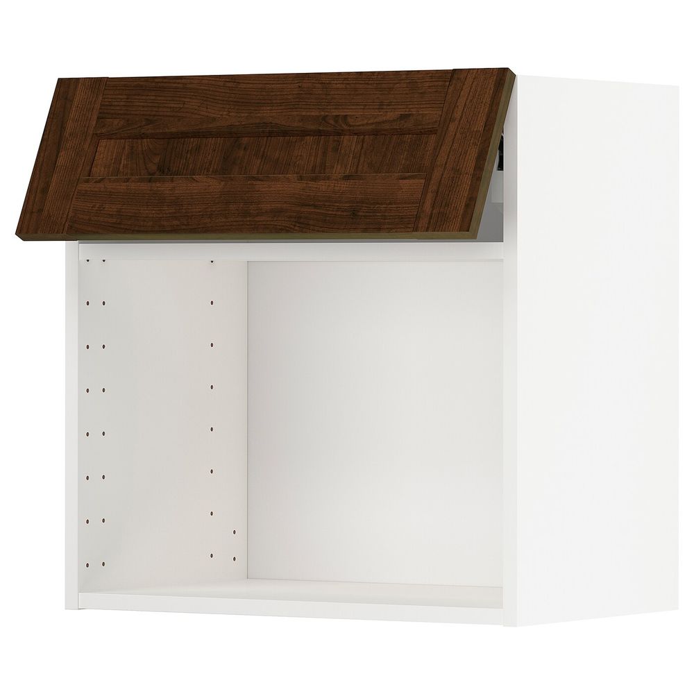 Навесной шкаф для/СВЧ,нажимн механизм, белый/Эдсерум коричневый 60x60 см IKEA METOD МЕТОД 293.939.74 - схема-чертеж с размерами