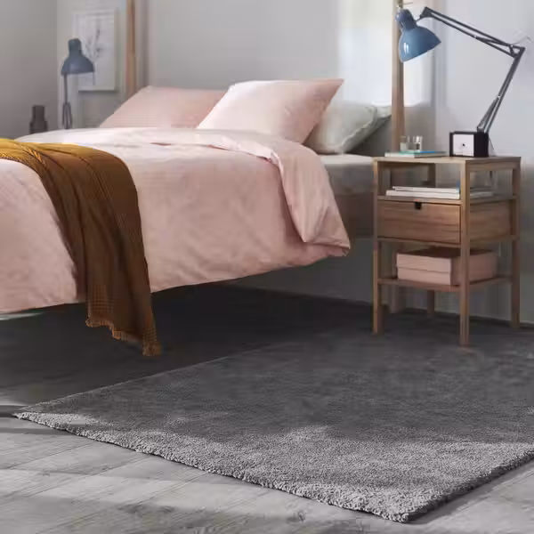 STOENSE Ковер, короткий ворс - классический серый 133x195 см - фото 5