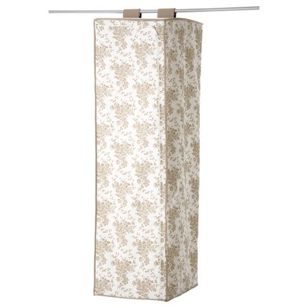 Секция для одежды ГАРНИТУР, бежевый, белый цветок (44x55x155 см)