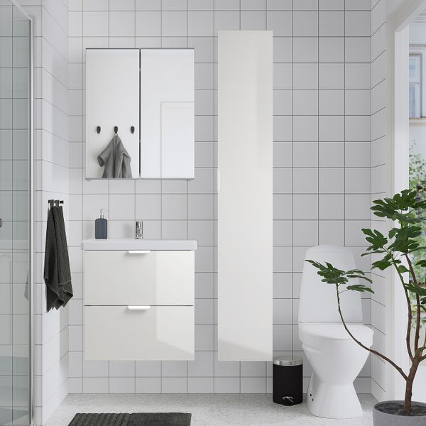 IKEA в интерьере ванной - схема-чертеж с размерами