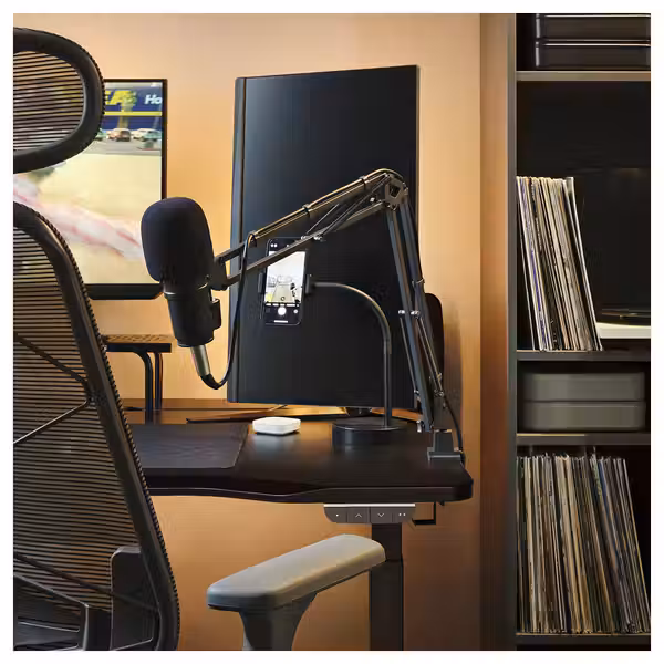 UTMANING УТМАНИНГ Геймерский стол-трансформер - электрический/чёрный 160x80 см - фото 3