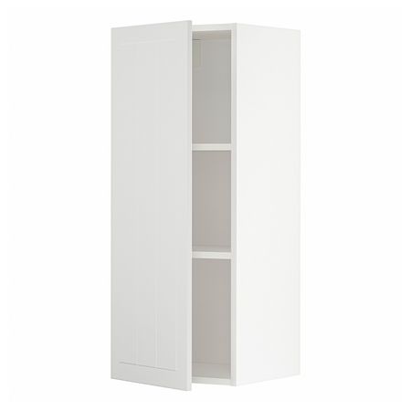 Навесной шкаф с полками, белый/Стенсунд белый 40x100 см IKEA METOD МЕТОД 994.097.64