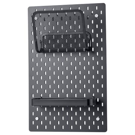 Настенная панель, комбинация, черный, 36x56 см IKEA SKÅDIS СКОДИС 695.464.99