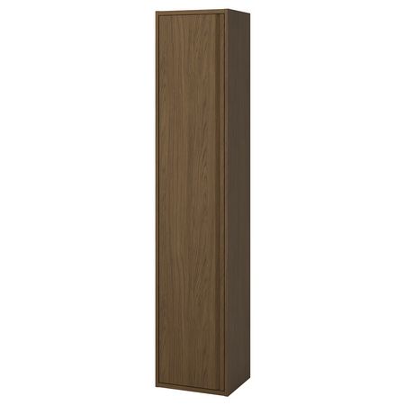 ÄNGSJÖN Высокий шкаф с дверцей - коричневый под дуб 40x35x195 см
