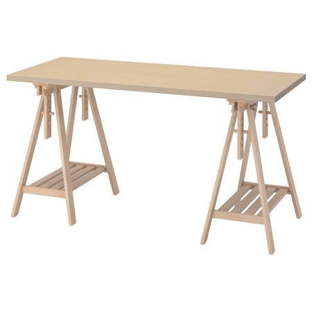 Письменный стол, береза 140x60 см IKEA MÅLSKYTT МОЛСКЮТТ / MITTBACK МИТТБАКК 094.177.92