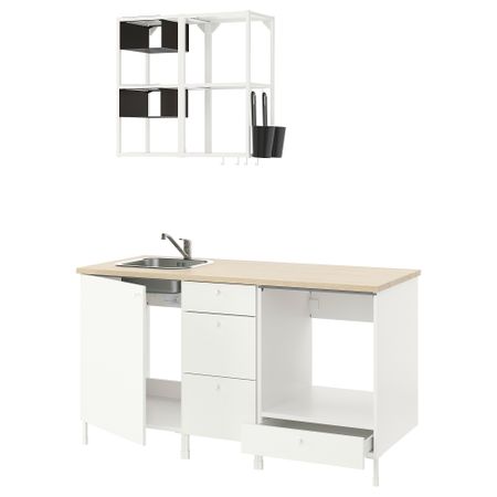 Кухня, белый, 163x63.5x222 см IKEA BEGIVENHET БЕГИВЕНХЕТ 393.373.79
