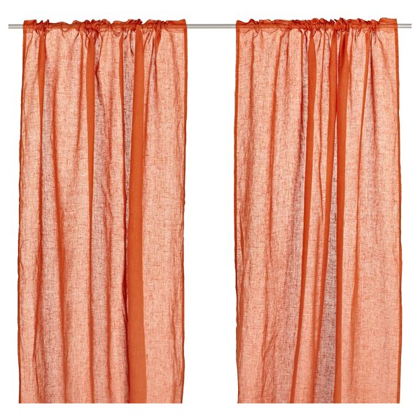 Гардины, 1 пара АРЬЯ, оранжевый (145x270 см) - схема-чертеж с размерами