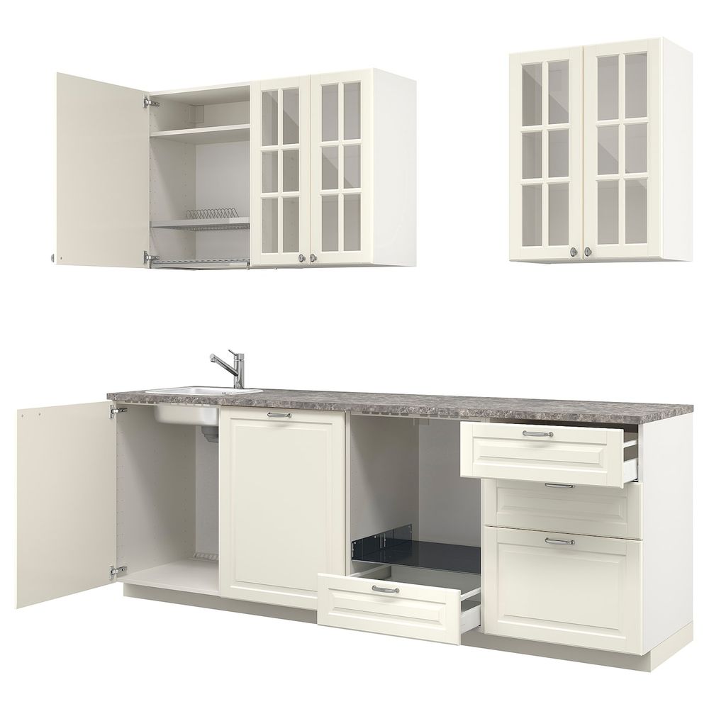 Кухня, белый/Будбин белый 240x60x228 см IKEA METOD МЕТОД 594.169.50 - фото 1