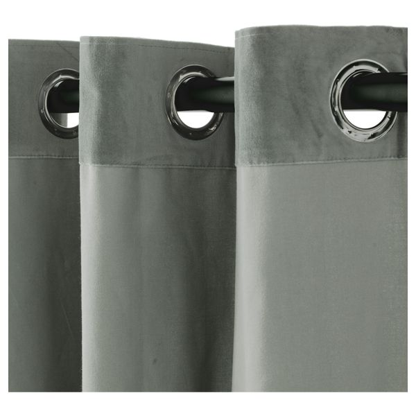 Гардины, 1 пара САНЕЛА, серо-зеленый (140x300 см) - фото 3